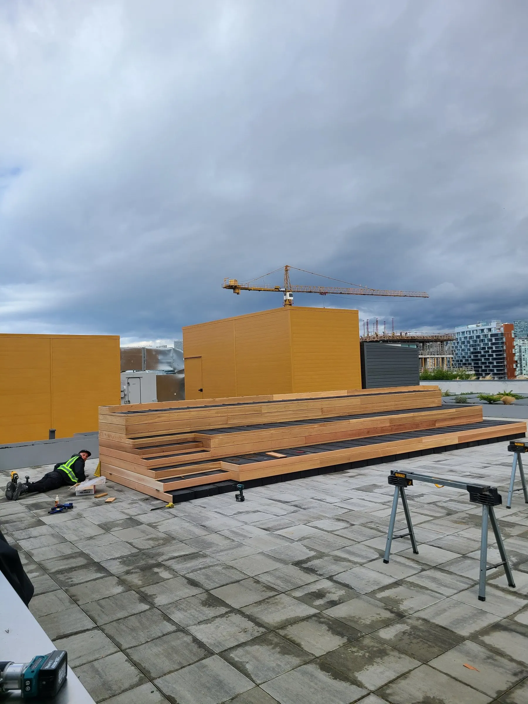 Timber on site — Rooftop delivery